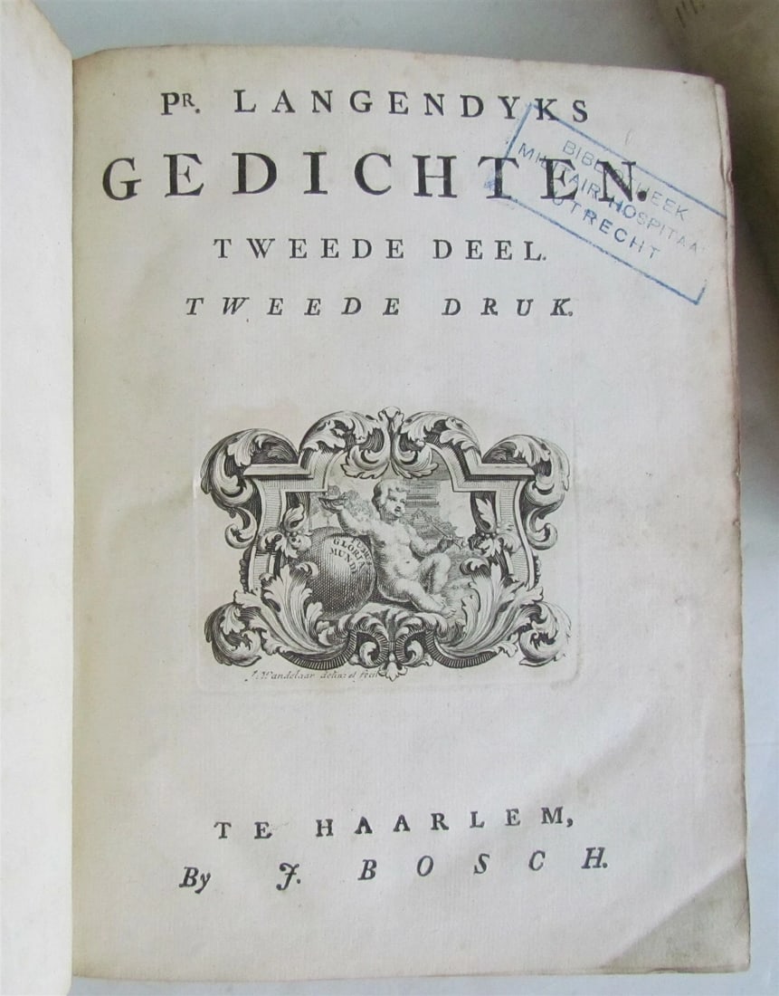 1751 3 VOLUMES VELLUM BOUND in DUTCH P. LANGENDIJK ANTIQUE w/ ENGRAVINGS - 6