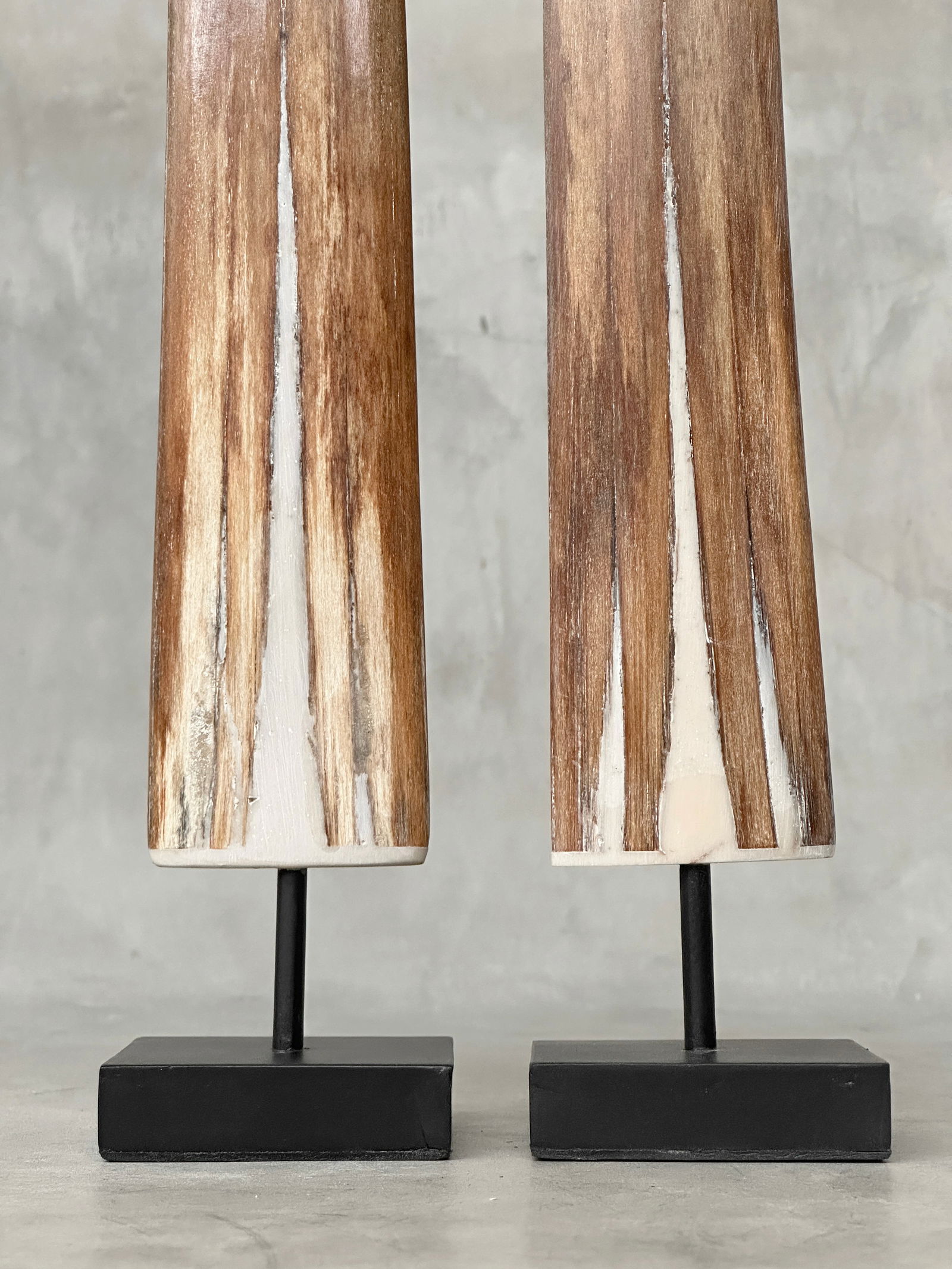 Pair of swordfish tusks with custom stands - 9