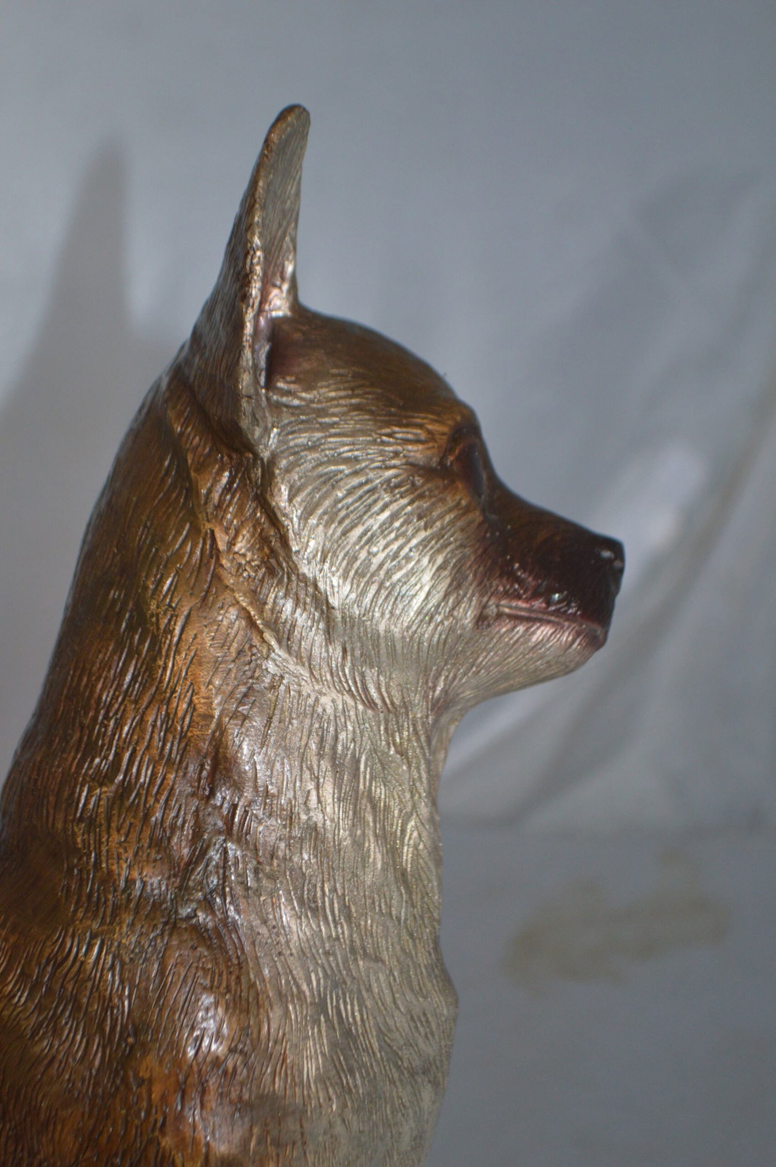Sitting Chihuahua Bronze Statue - Size: 6"L x 15"W x 15"H. - 10