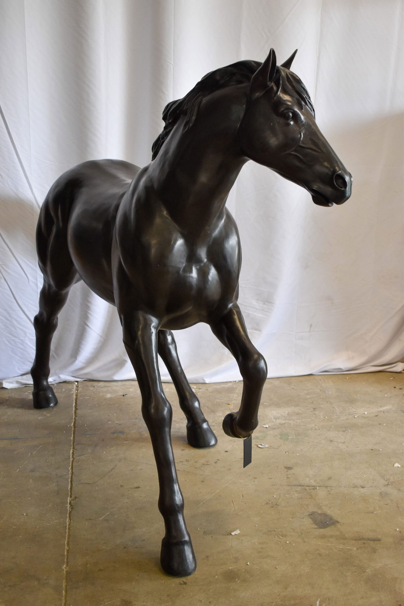 Lifesized Galloping Horse Bronze Statue 77" x 27" x 60"H - 10