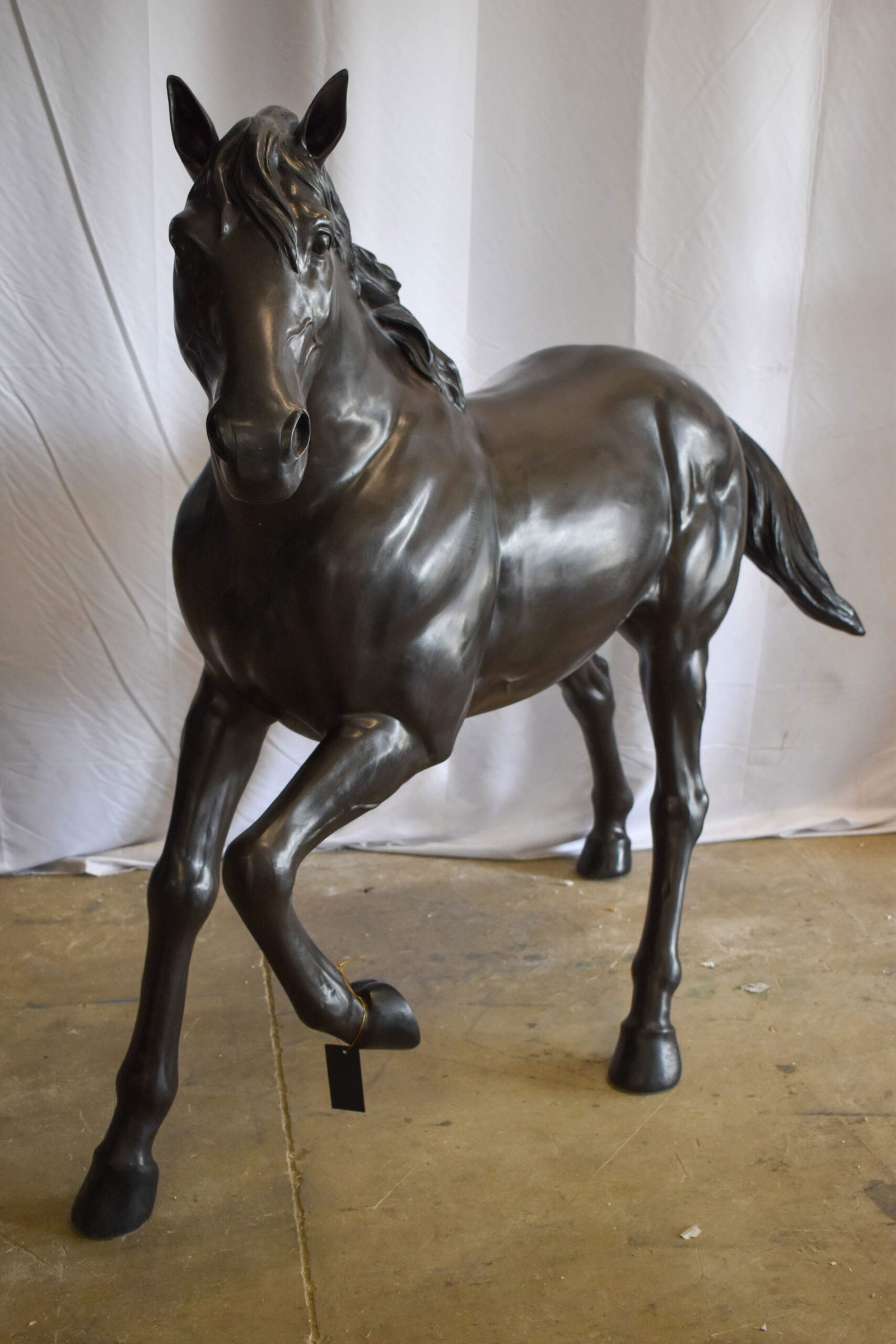 Lifesized Galloping Horse Bronze Statue 77" x 27" x 60"H - 12