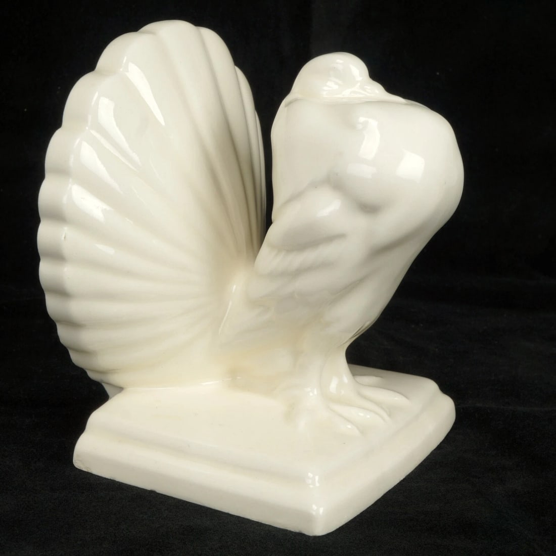 Pair 1930s Czech Erphila Pigeon Bookends - 12