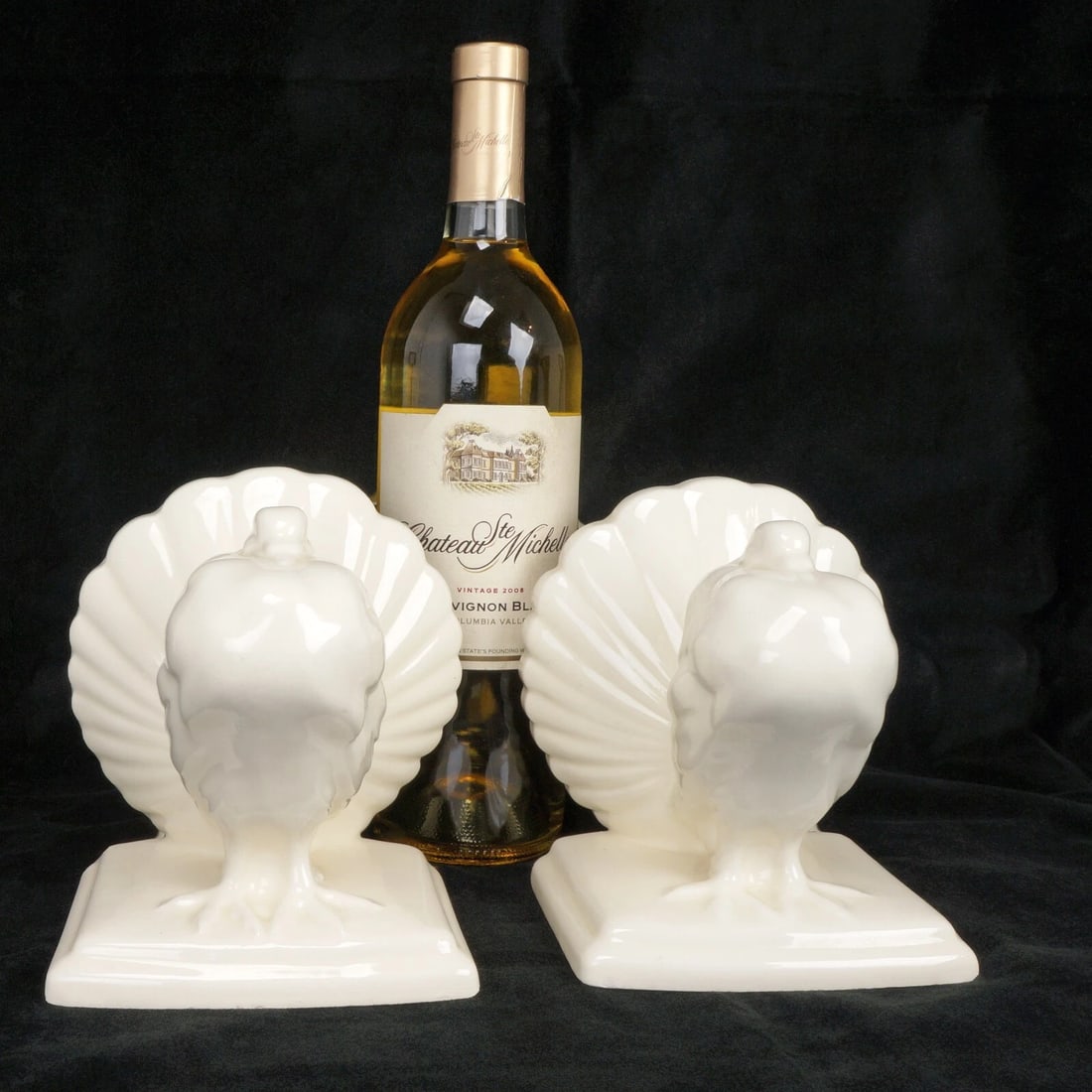 Pair 1930s Czech Erphila Pigeon Bookends - 3