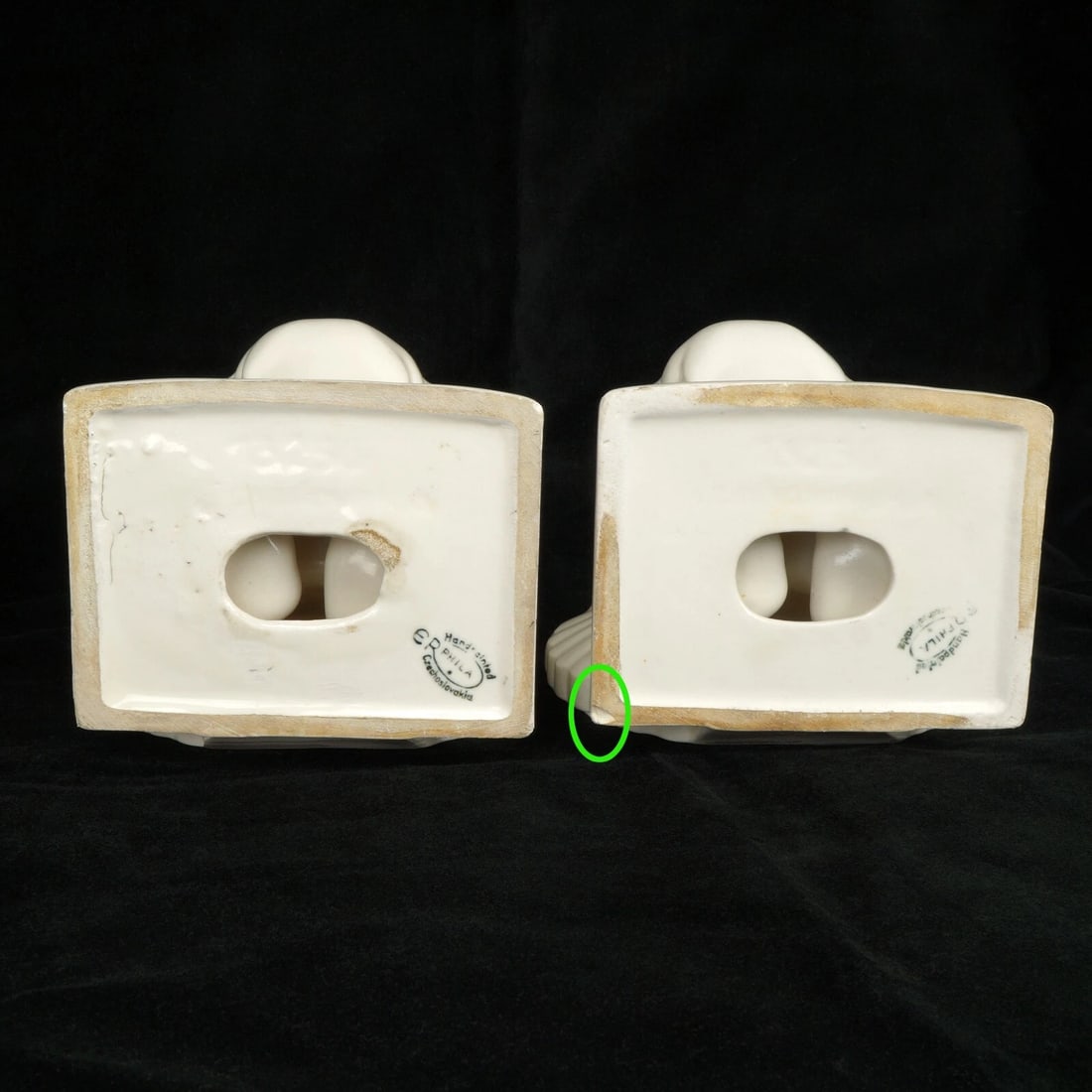 Pair 1930s Czech Erphila Pigeon Bookends - 8