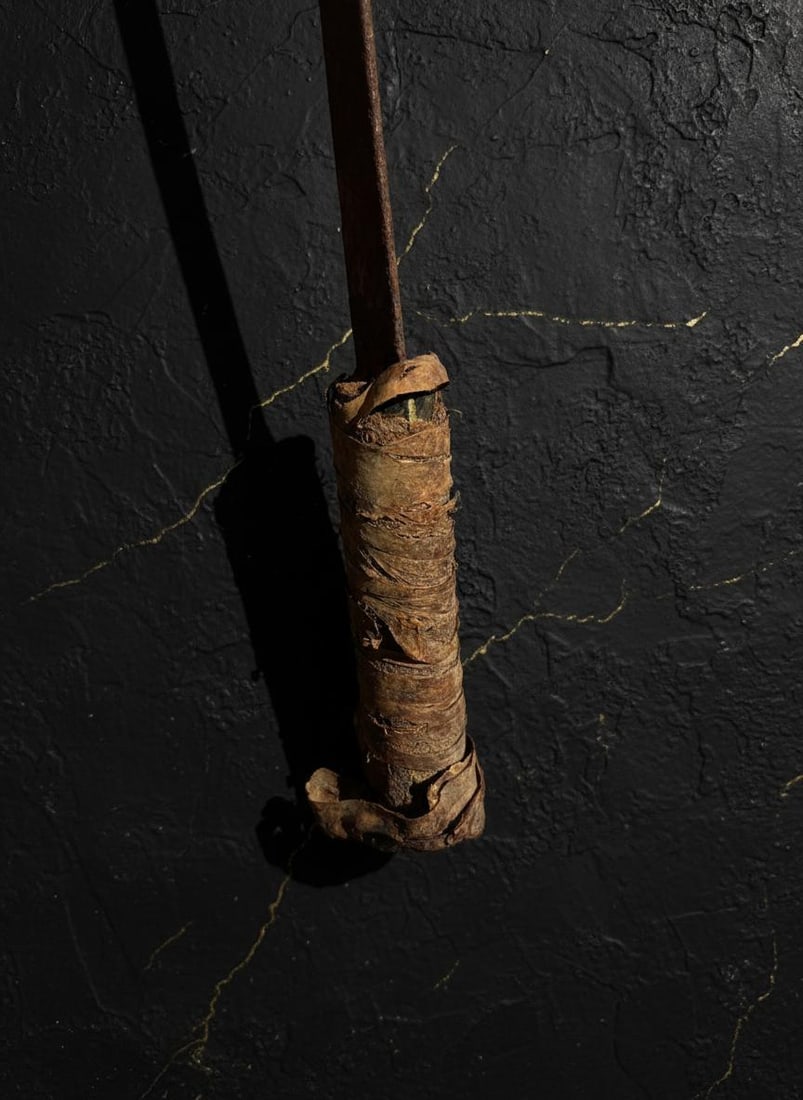 Hand Made Primitive Navajo Knife with Iron Blade, Antique Native American Tool - 10