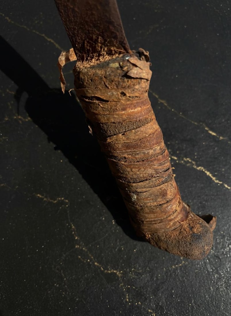 Hand Made Primitive Navajo Knife with Iron Blade, Antique Native American Tool - 11