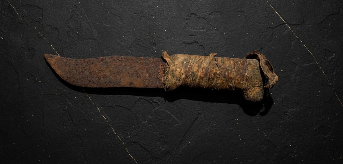 Hand Made Primitive Navajo Knife with Iron Blade, Antique Native American Tool (1 of 13)