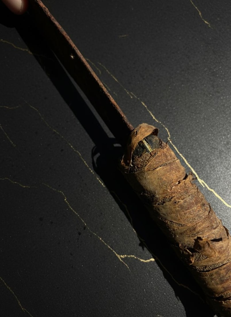 Hand Made Primitive Navajo Knife with Iron Blade, Antique Native American Tool - 7