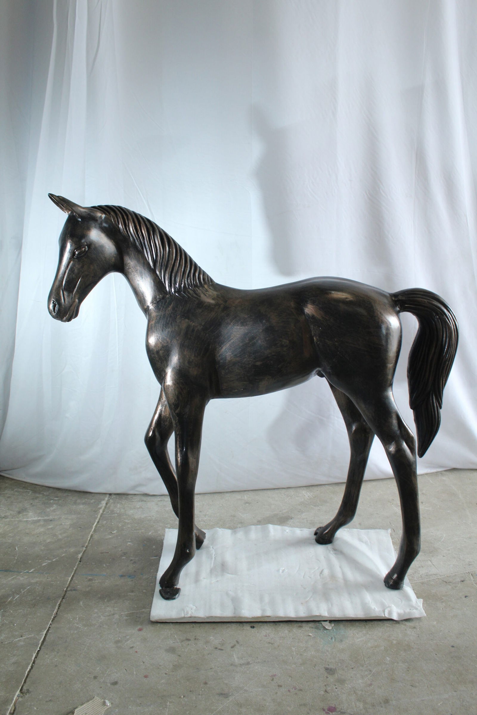 Life-Size Aluminum Arabian Colt Horse Statue – Indoor & Outdoor Decorative Sculpture – 50" x 15" - 10