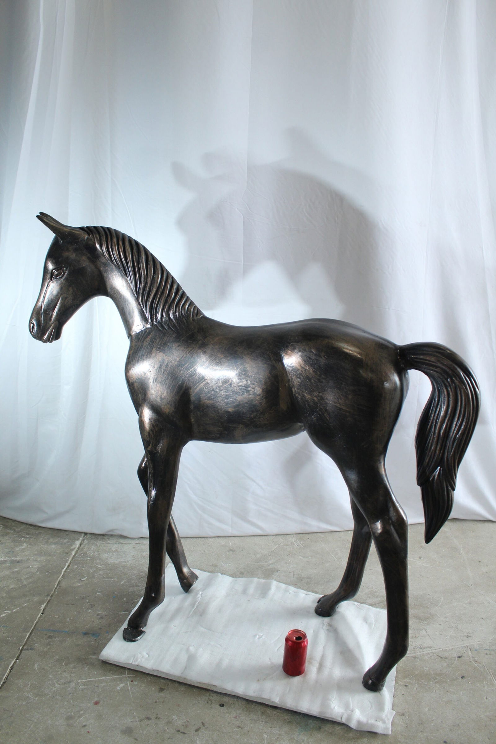 Life-Size Aluminum Arabian Colt Horse Statue – Indoor & Outdoor Decorative Sculpture – 50" x 15" - 11