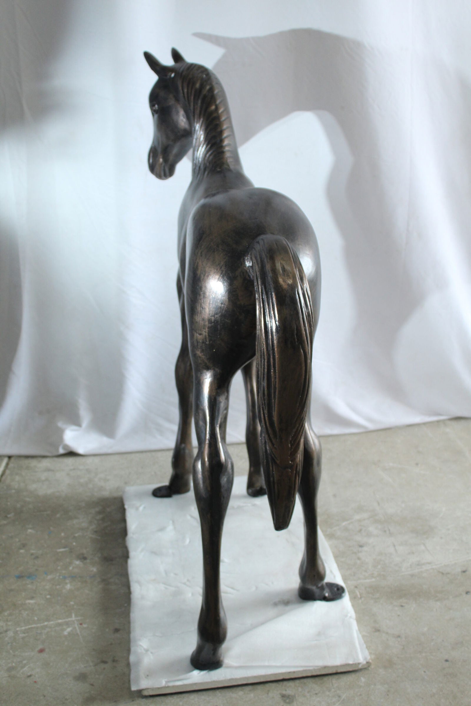 Life-Size Aluminum Arabian Colt Horse Statue – Indoor & Outdoor Decorative Sculpture – 50" x 15" - 3