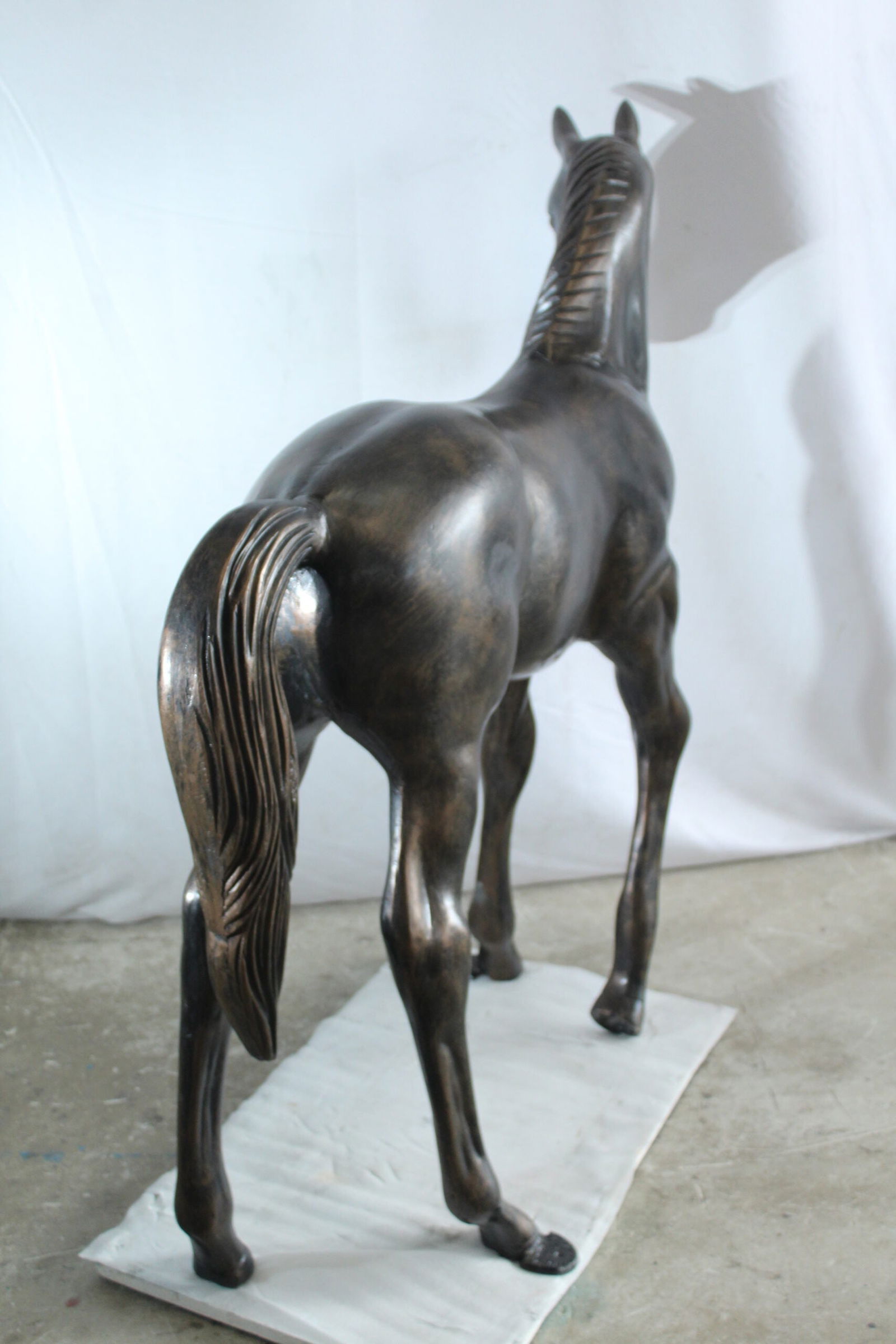 Life-Size Aluminum Arabian Colt Horse Statue – Indoor & Outdoor Decorative Sculpture – 50" x 15" - 4