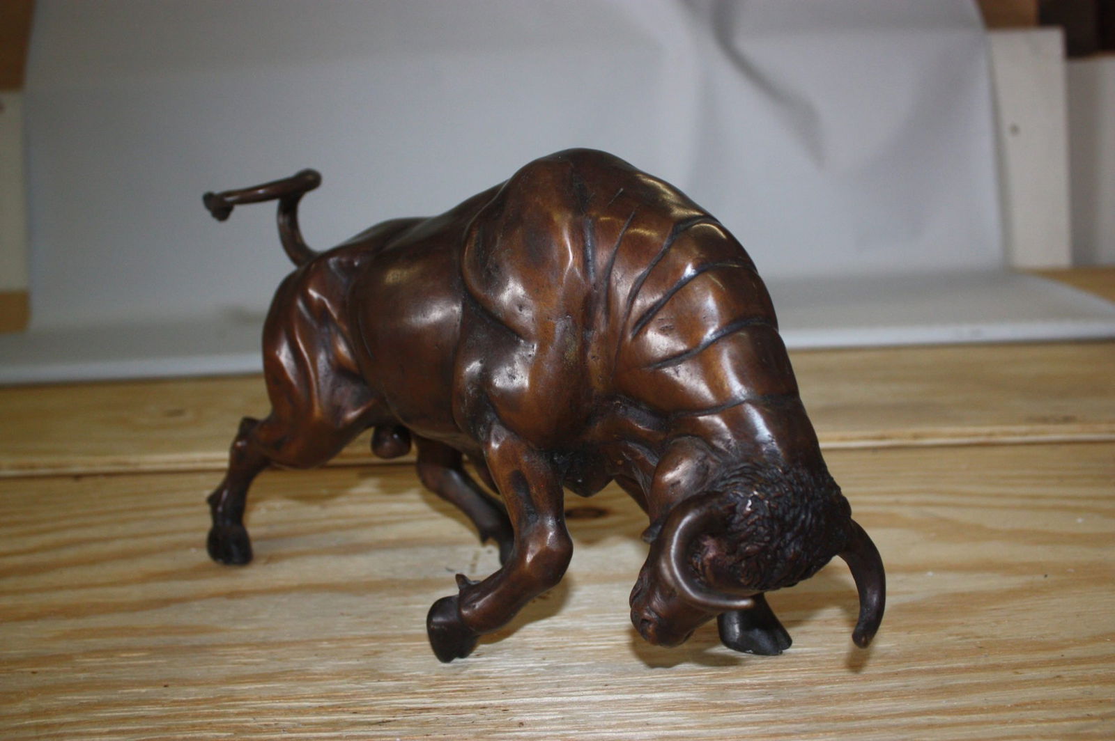 Bronze Small Wall Street Bull Statue - 5