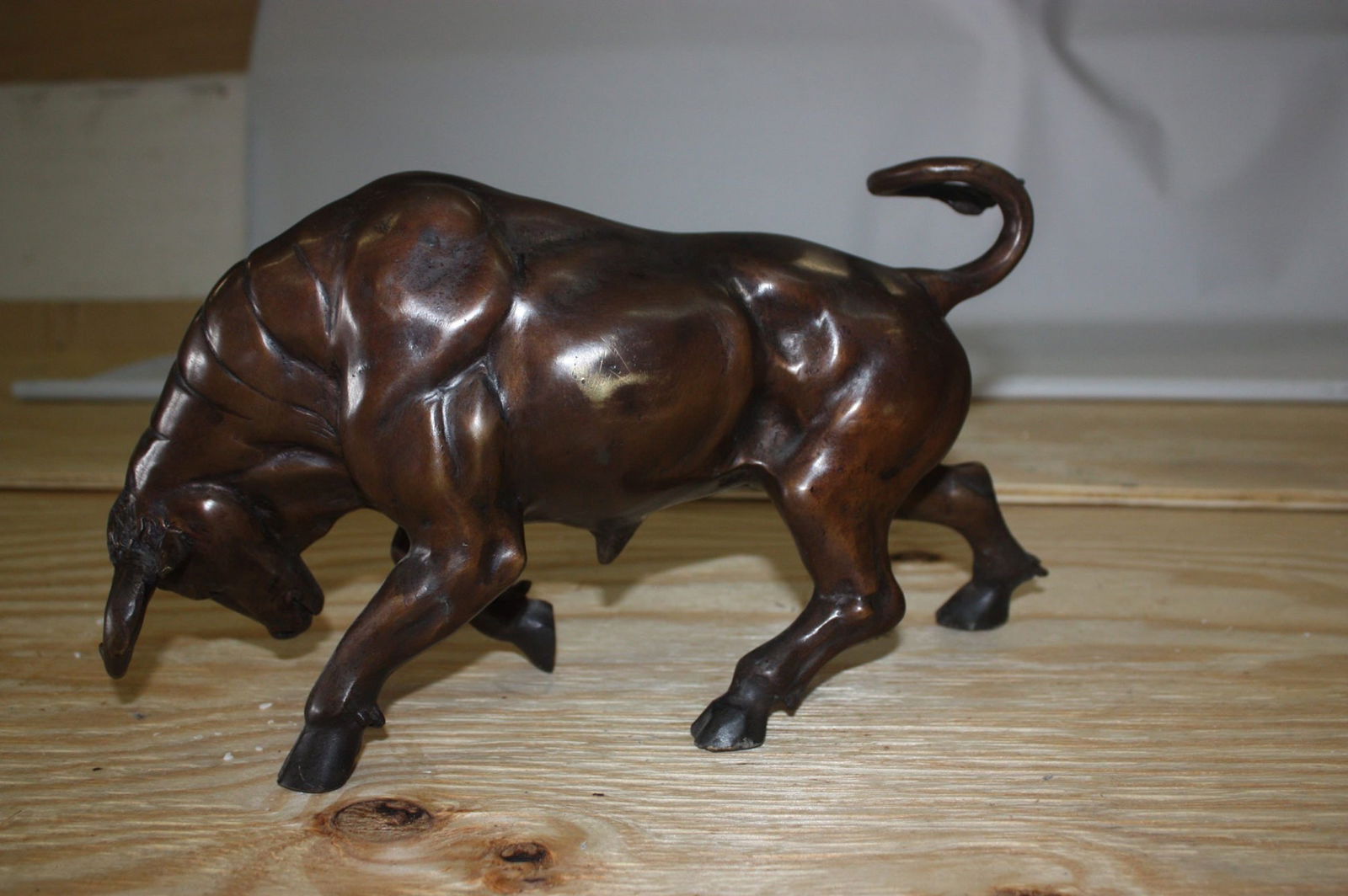 Bronze Small Wall Street Bull Statue - 7