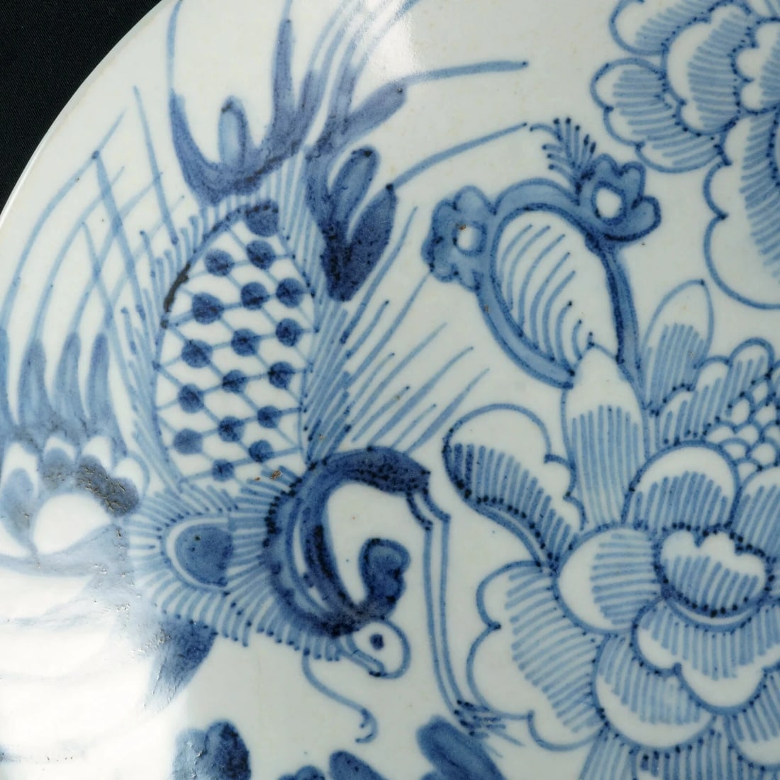 Chinese Qing Phoenix Shallow Bowl 19th C - 6