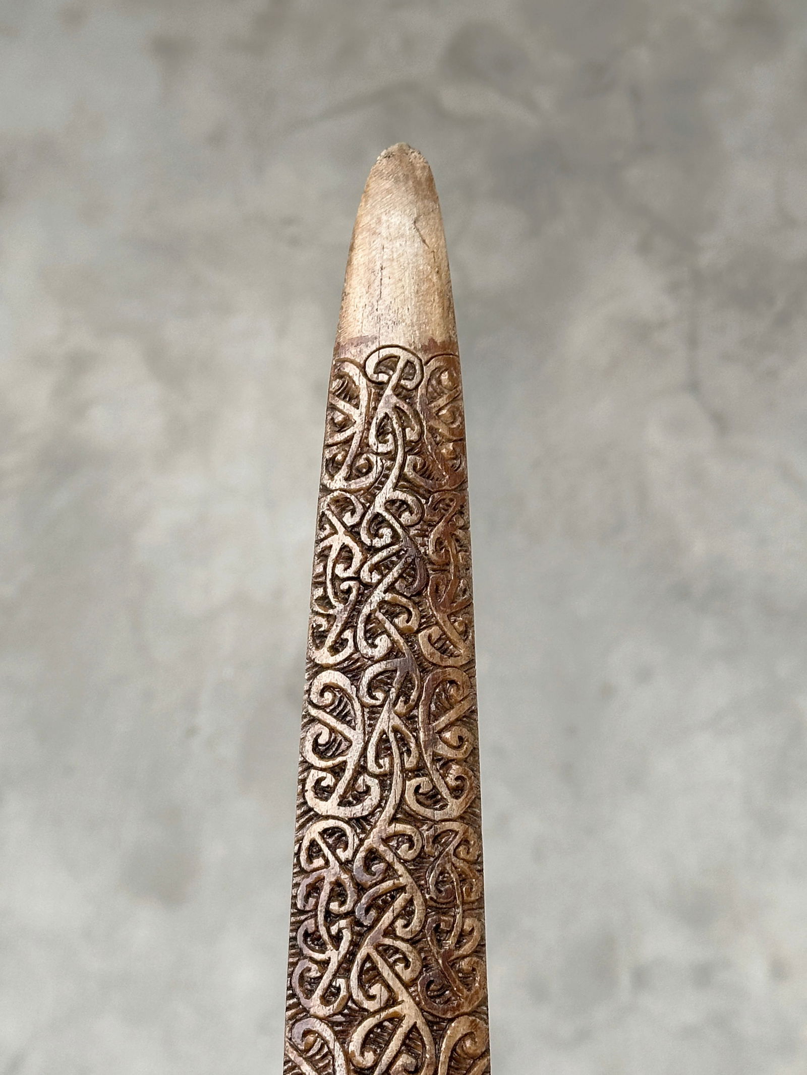 Carved swordfish tusk - Maori Mangapore - 8
