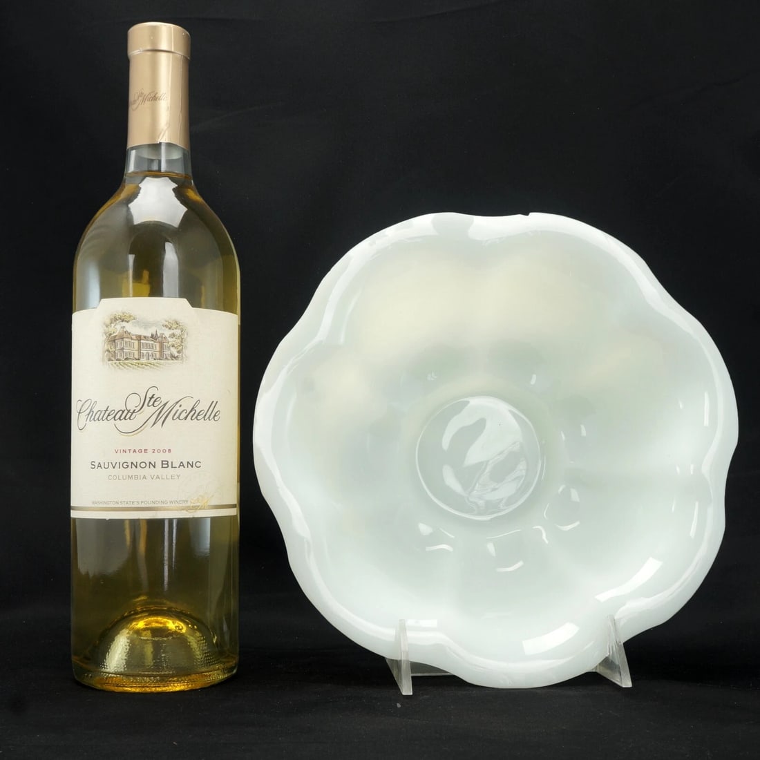 Chinese Peking Glass Fluted Bowl Republic Era - 3