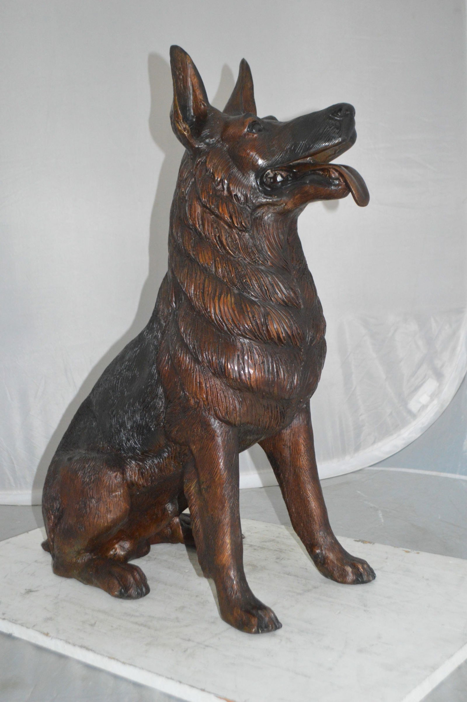 German Shepherd Alsatian dog bronze statue - Life-Size, Realistic Bronze Statue - Ideal for Home or - 12