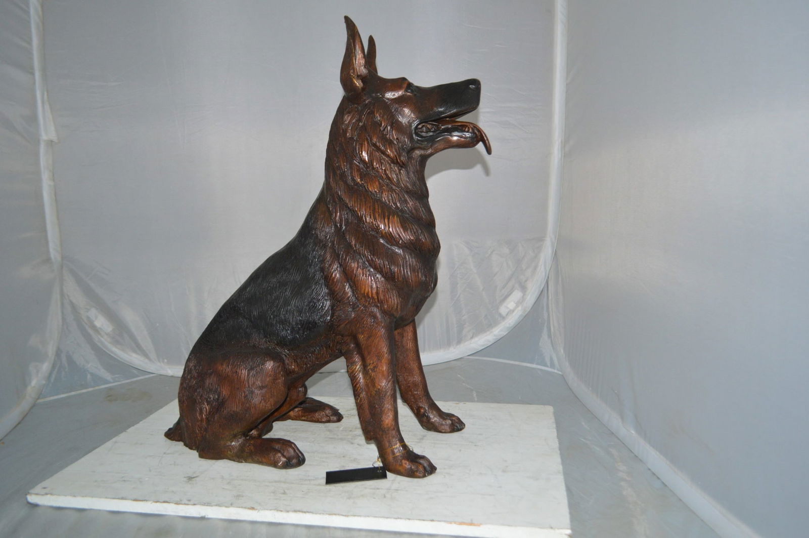 German Shepherd Alsatian dog bronze statue - Life-Size, Realistic Bronze Statue - Ideal for Home or - 4