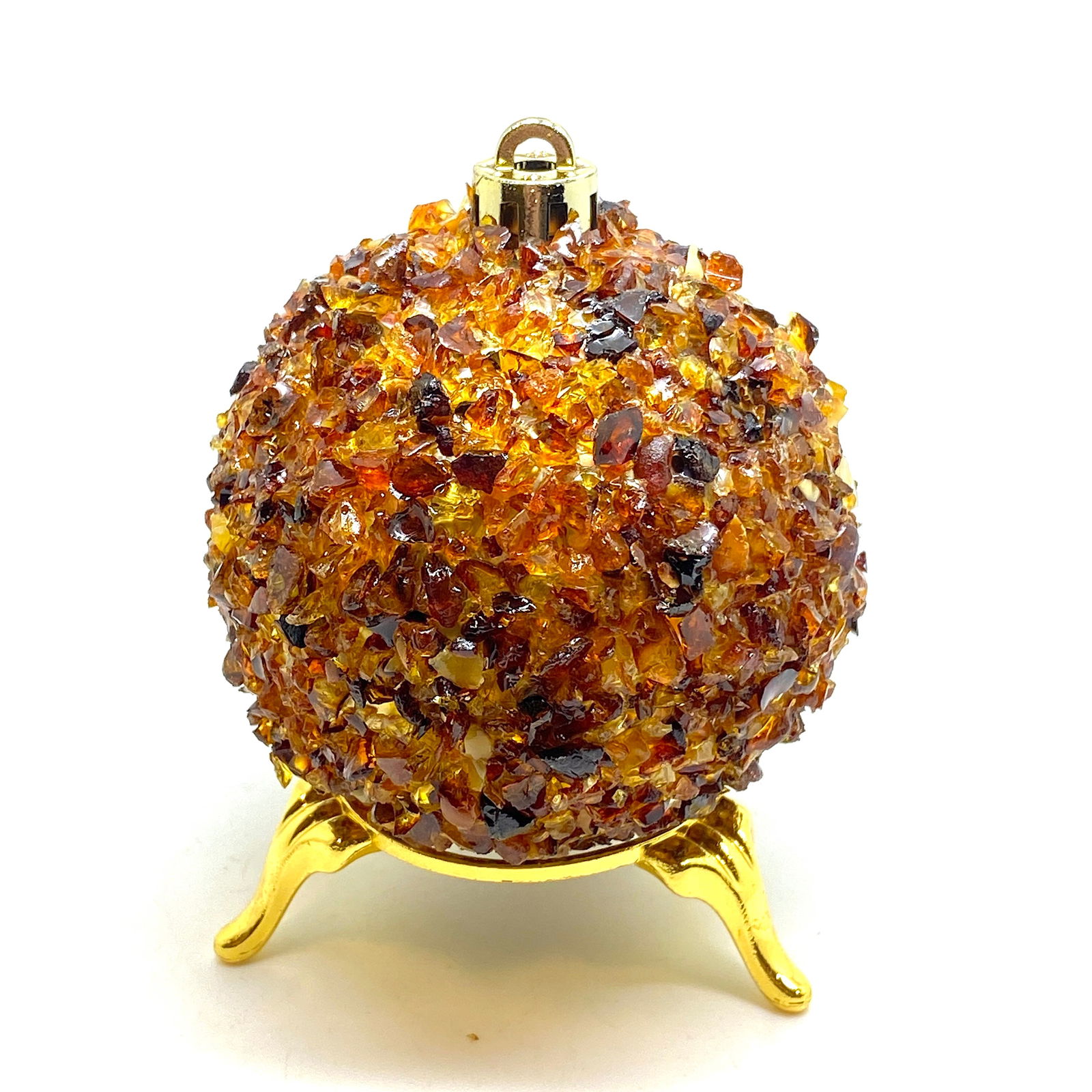 Natural Amber Christmas tree ball - 4