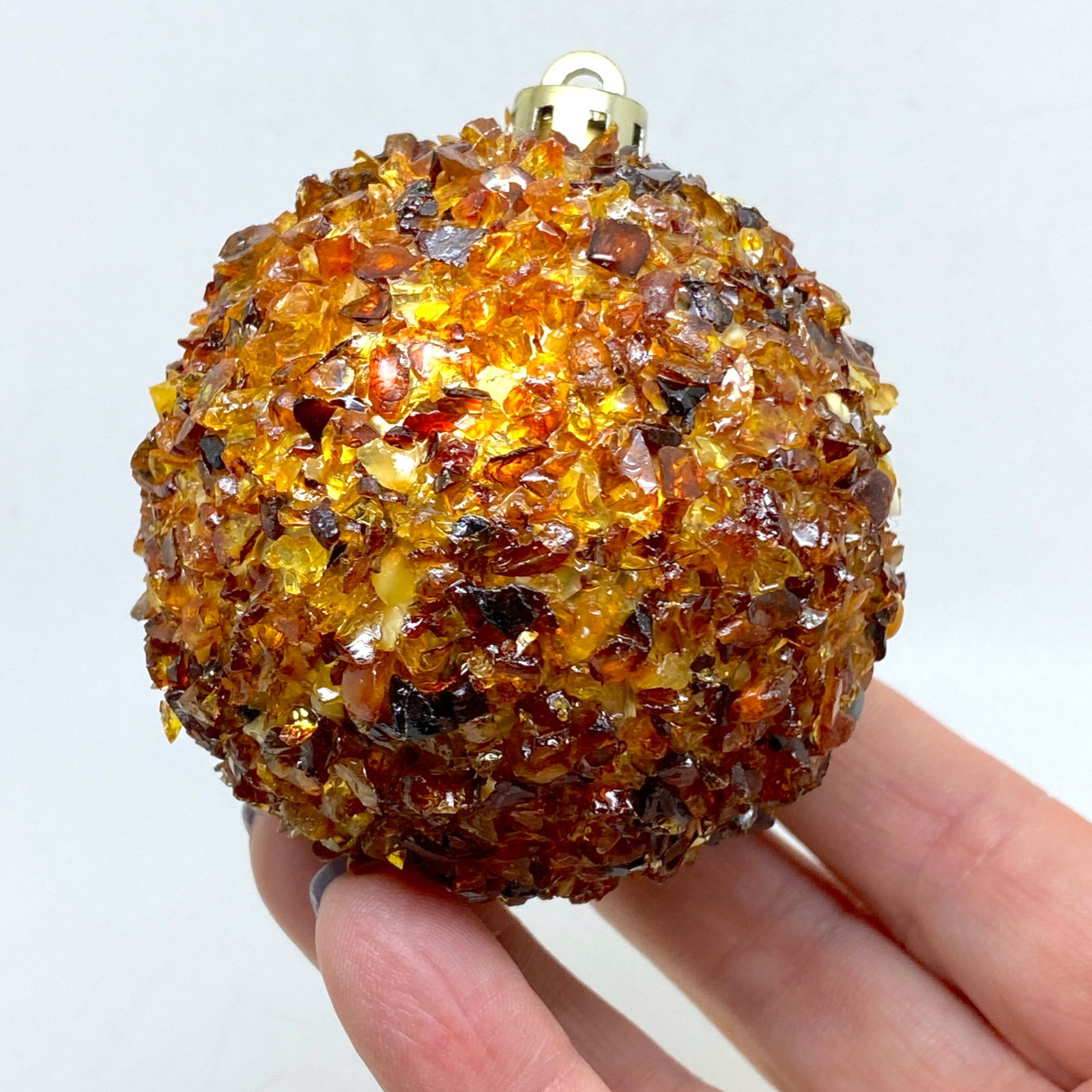 Natural Amber Christmas tree ball - 5