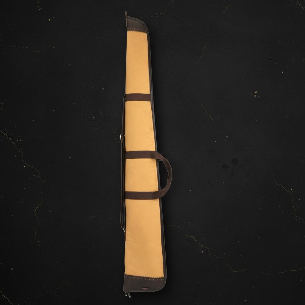 Padded Canvas and Leather Shotgun Case Gun Slip Bag with Adjustable Sling - 9