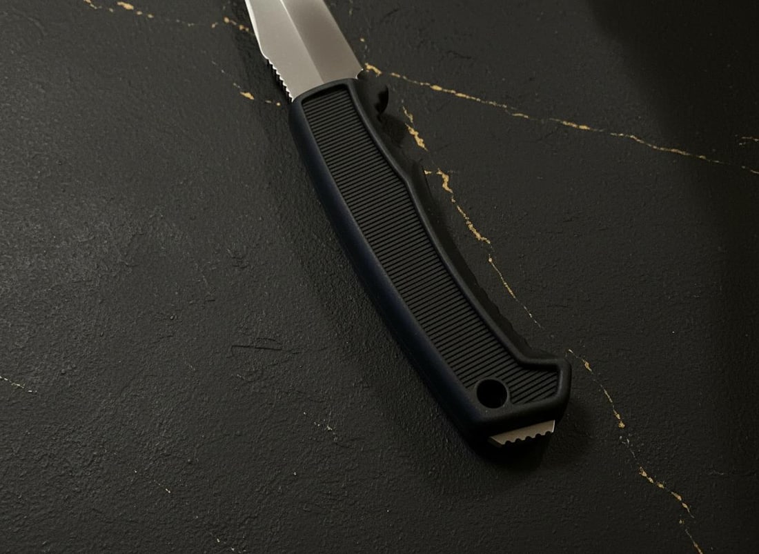 Mint SOG Field Knife, 4 Inch Full Tang Fixed Blade, Black Rubber Survival Grip - 9