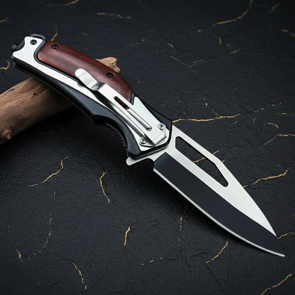 Buck DA130 Folding Pocket Knife with LinerLock, Steel Blade and Acid Wood Handle - 2