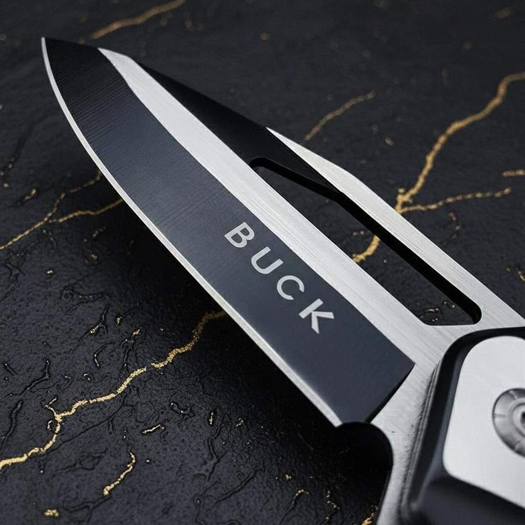Buck DA130 Folding Pocket Knife with LinerLock, Steel Blade and Acid Wood Handle - 3