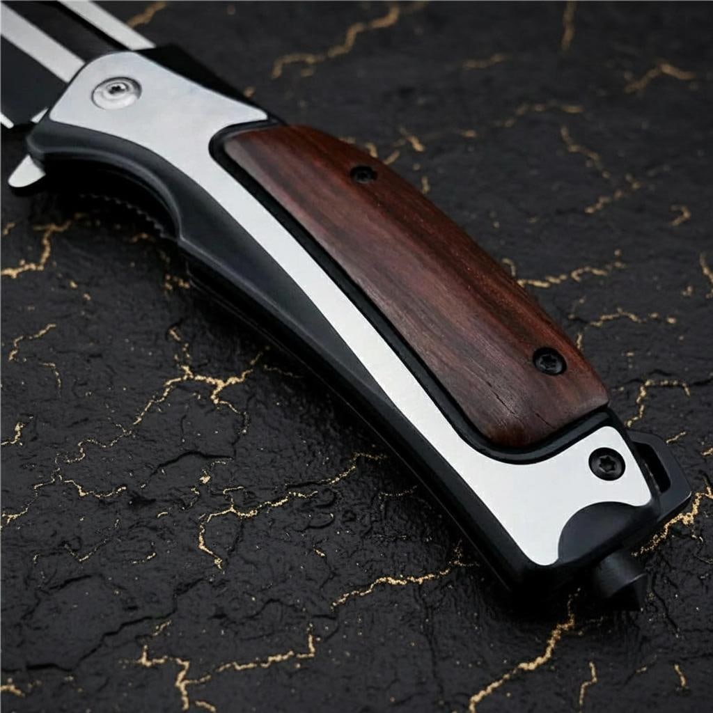 Buck DA130 Folding Pocket Knife with LinerLock, Steel Blade and Acid Wood Handle - 4