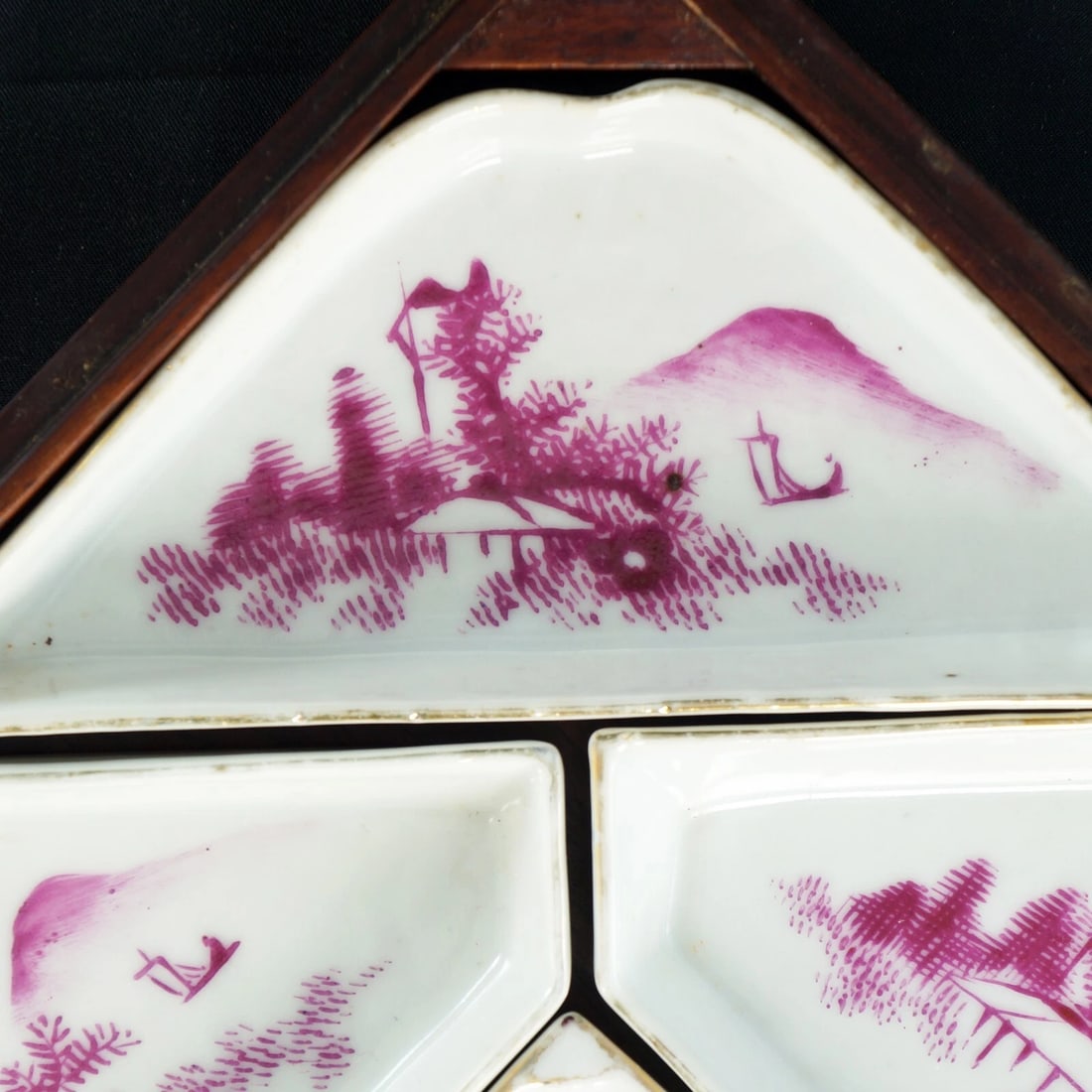 19th C Chinese Nine-Section Sweetmeat Set - 10