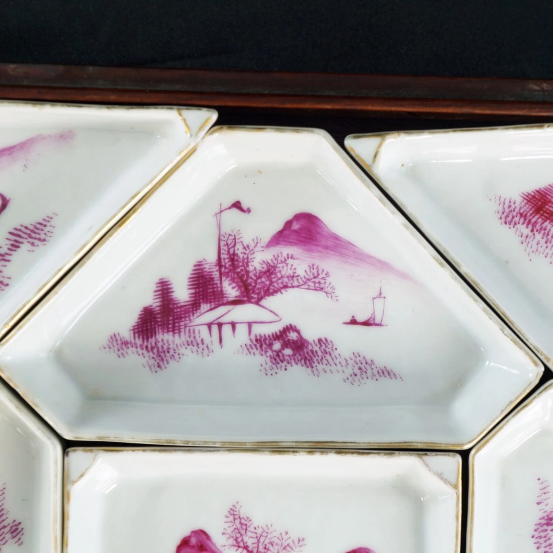 19th C Chinese Nine-Section Sweetmeat Set - 9