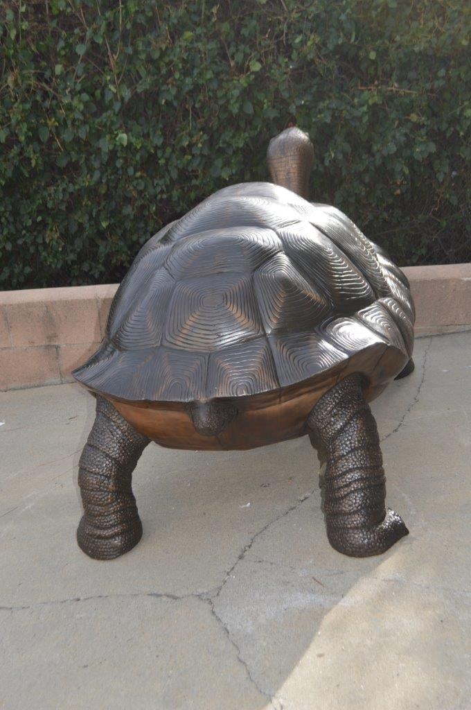 Giant Tortoise - Turtle bronze statue - Size: 64"L x 36"W x 36"H. - 10