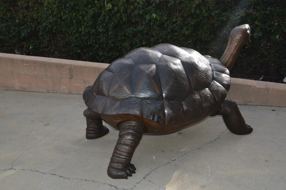 Giant Tortoise - Turtle bronze statue - Size: 64"L x 36"W x 36"H. - 8