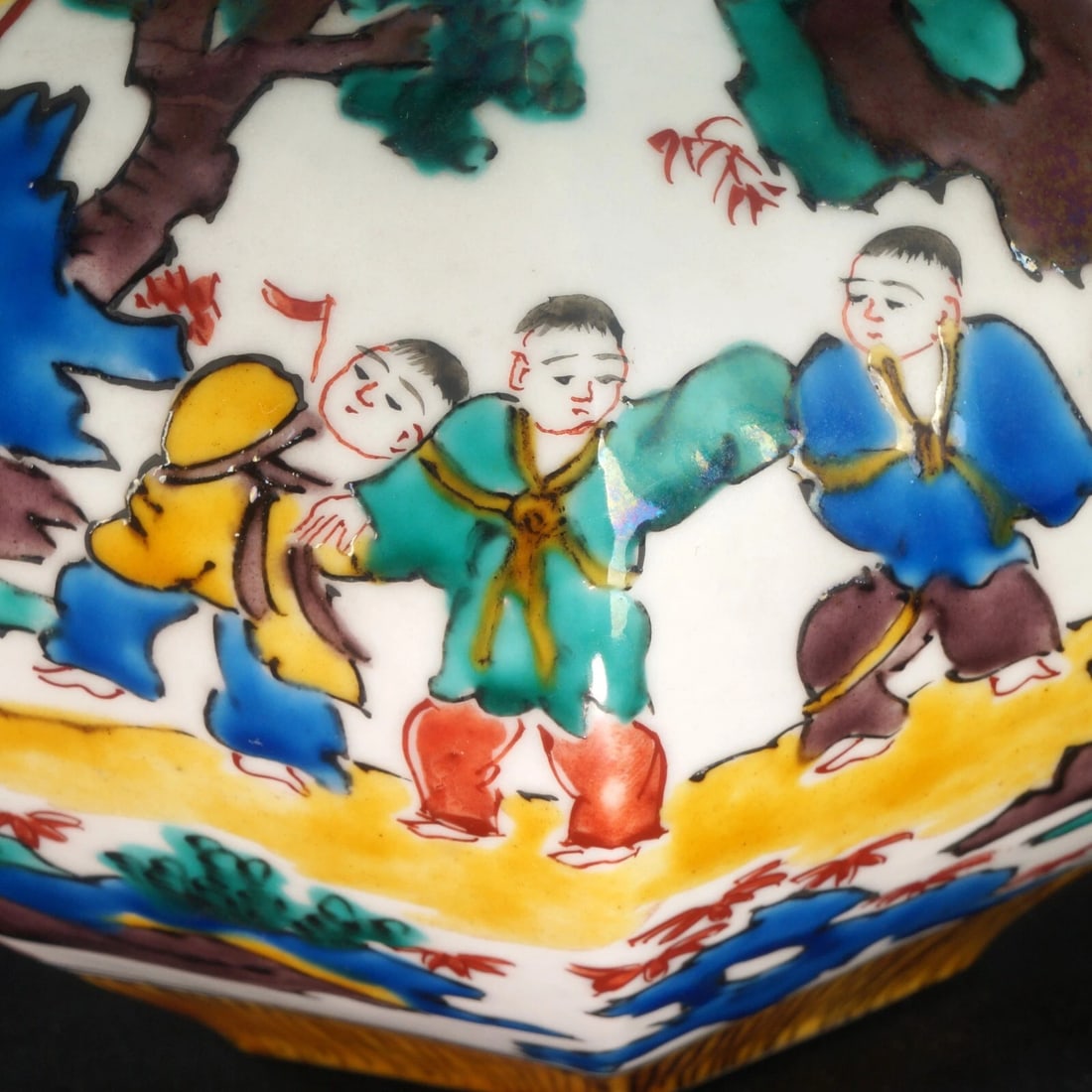 1920s Japanese Kutani Gourd Vase - 8