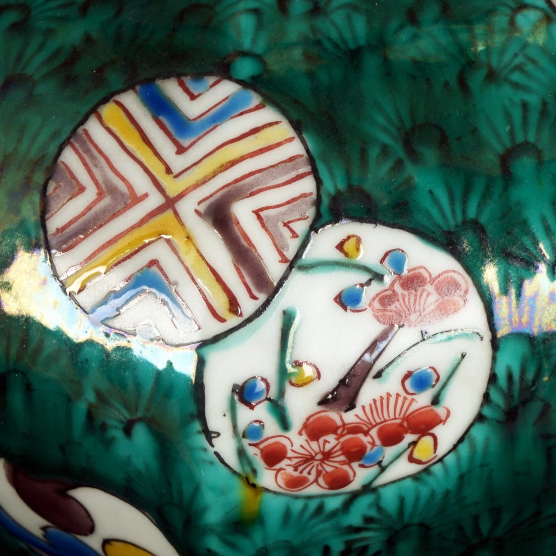 1920s Japanese Kutani Gourd Vase - 9