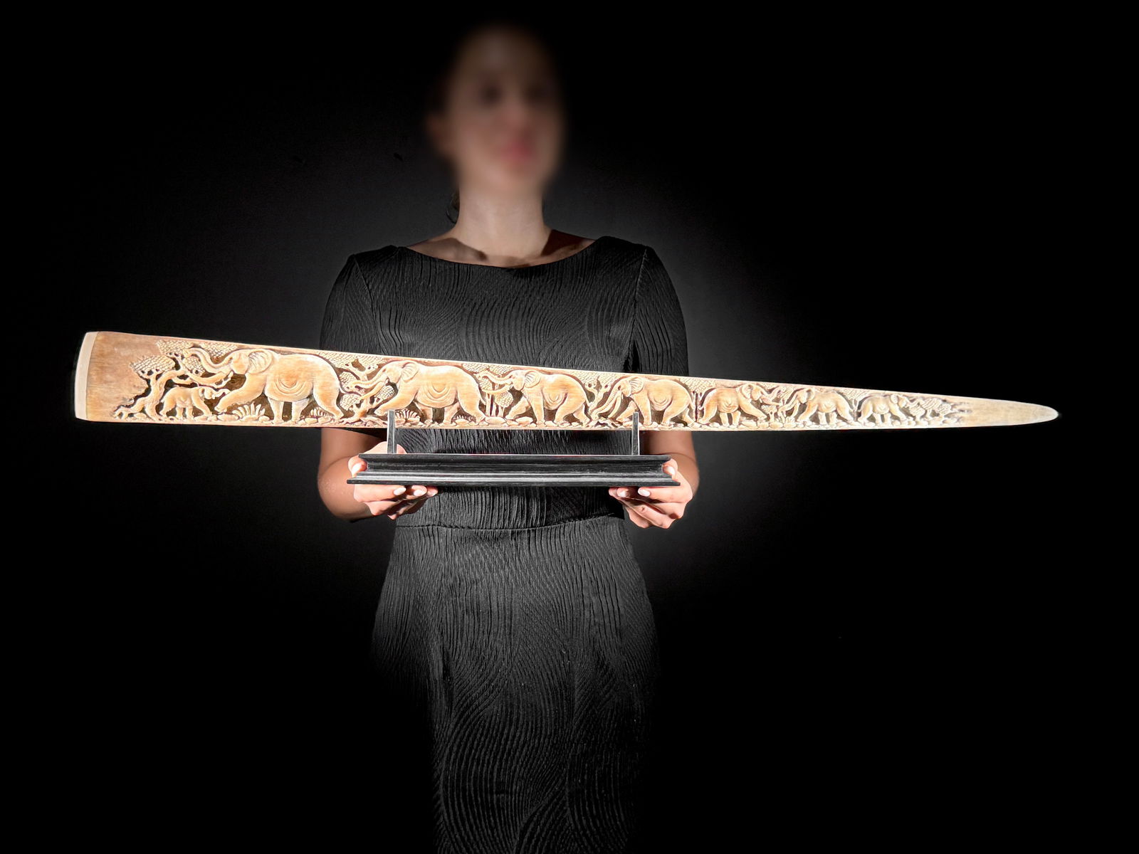 A stunning carved swordfish rostrum - Parade of Savannah elephants (1 of 10)