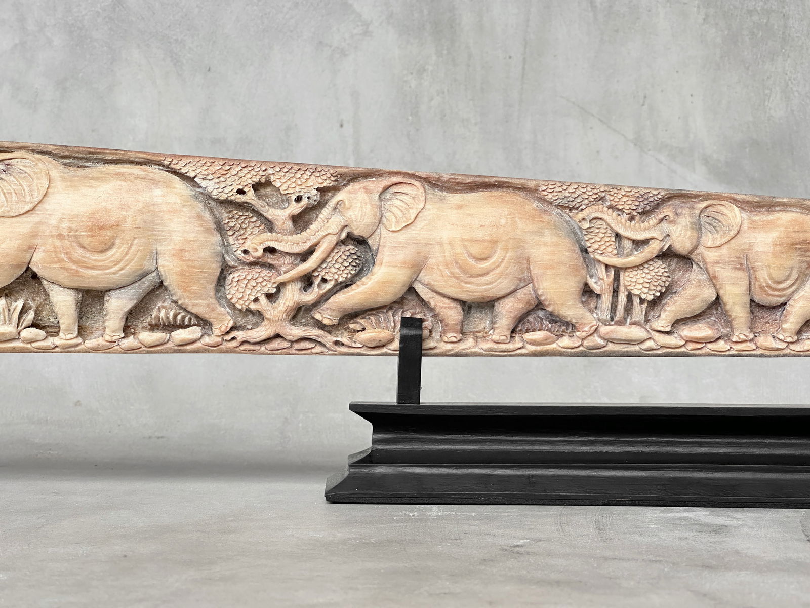 A stunning carved swordfish rostrum - Parade of Savannah elephants - 4
