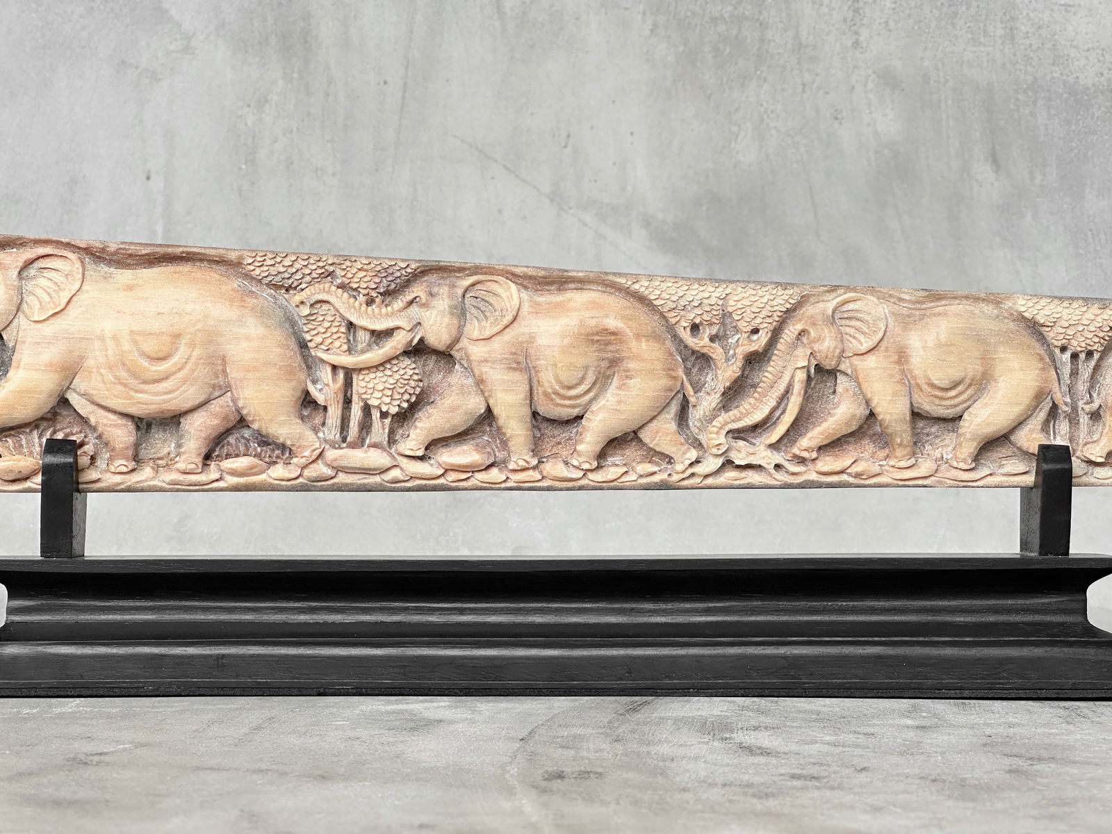 A stunning carved swordfish rostrum - Parade of Savannah elephants - 5