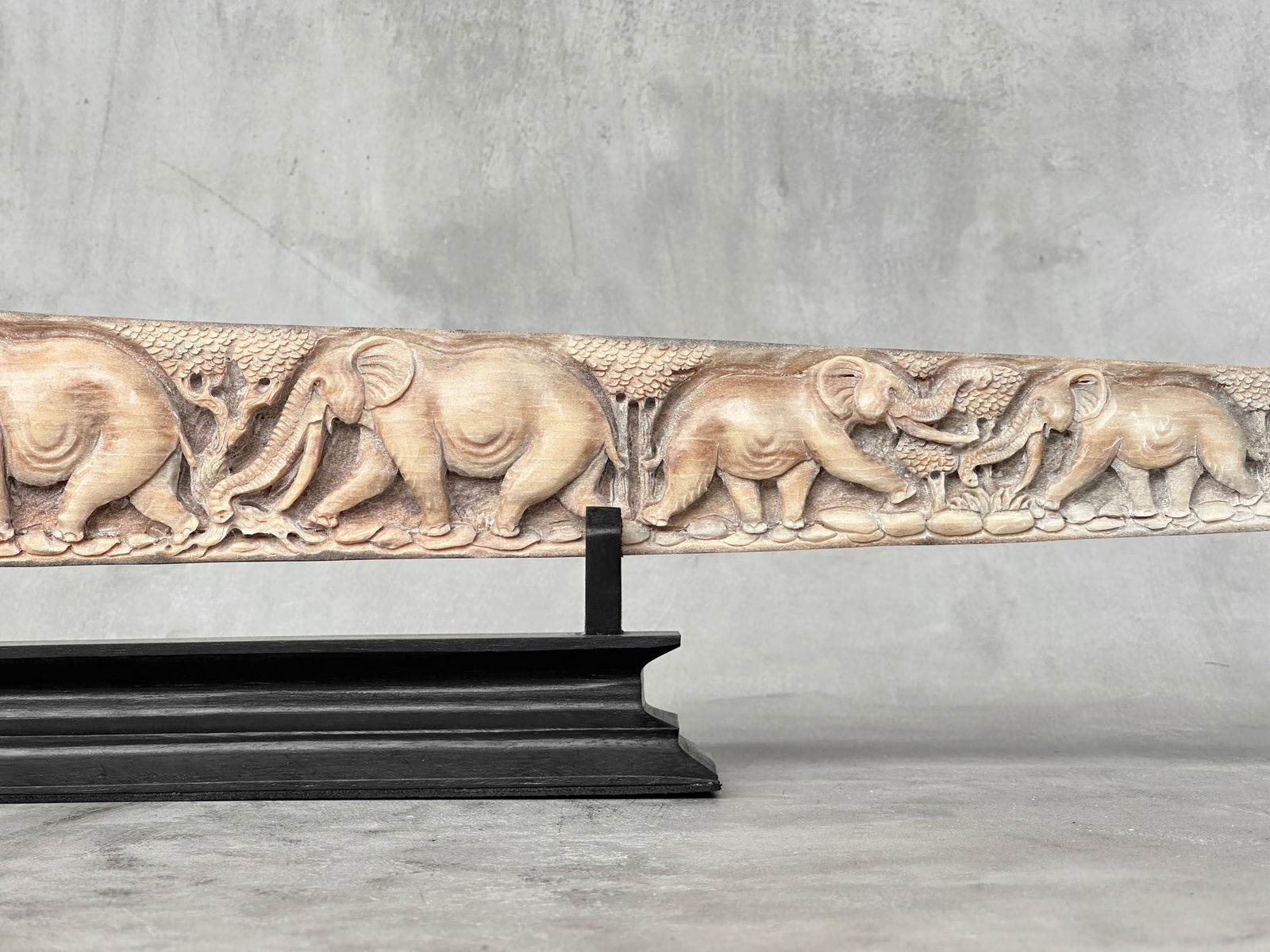 A stunning carved swordfish rostrum - Parade of Savannah elephants - 6