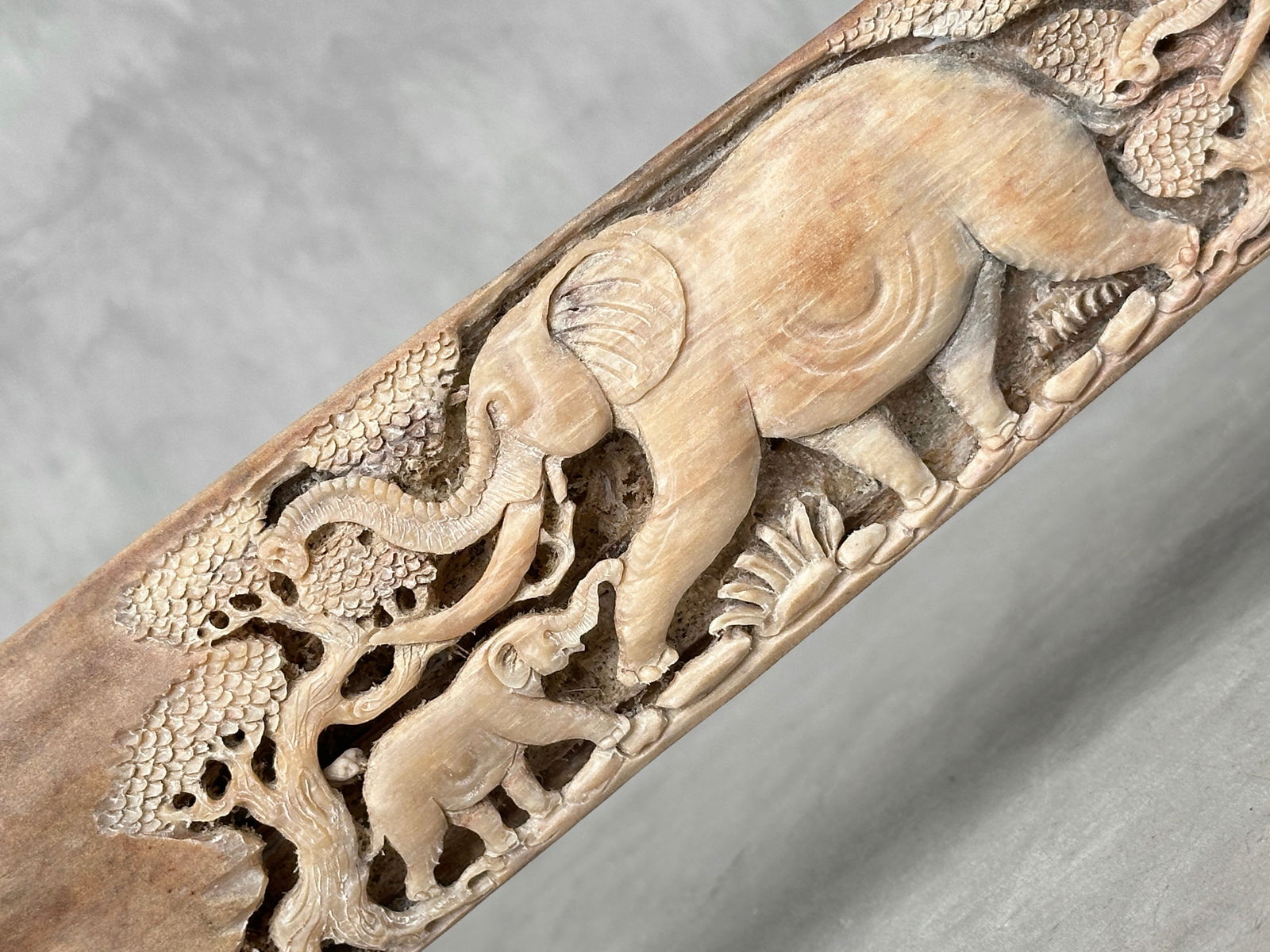 A stunning carved swordfish rostrum - Parade of Savannah elephants - 8