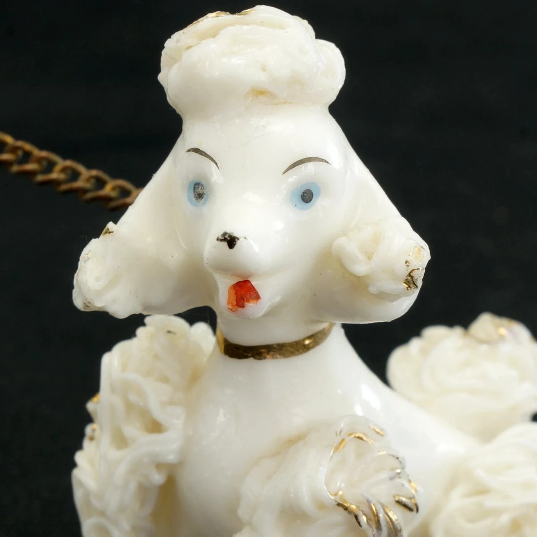 1950s Ceramic Spaghetti Poodle and Pup - 11