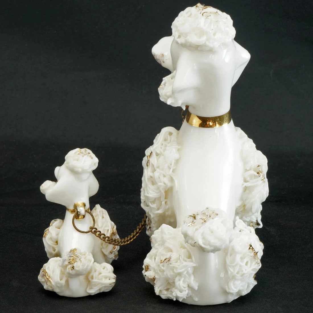 1950s Ceramic Spaghetti Poodle and Pup - 5