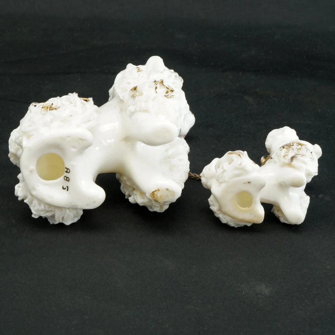 1950s Ceramic Spaghetti Poodle and Pup - 8