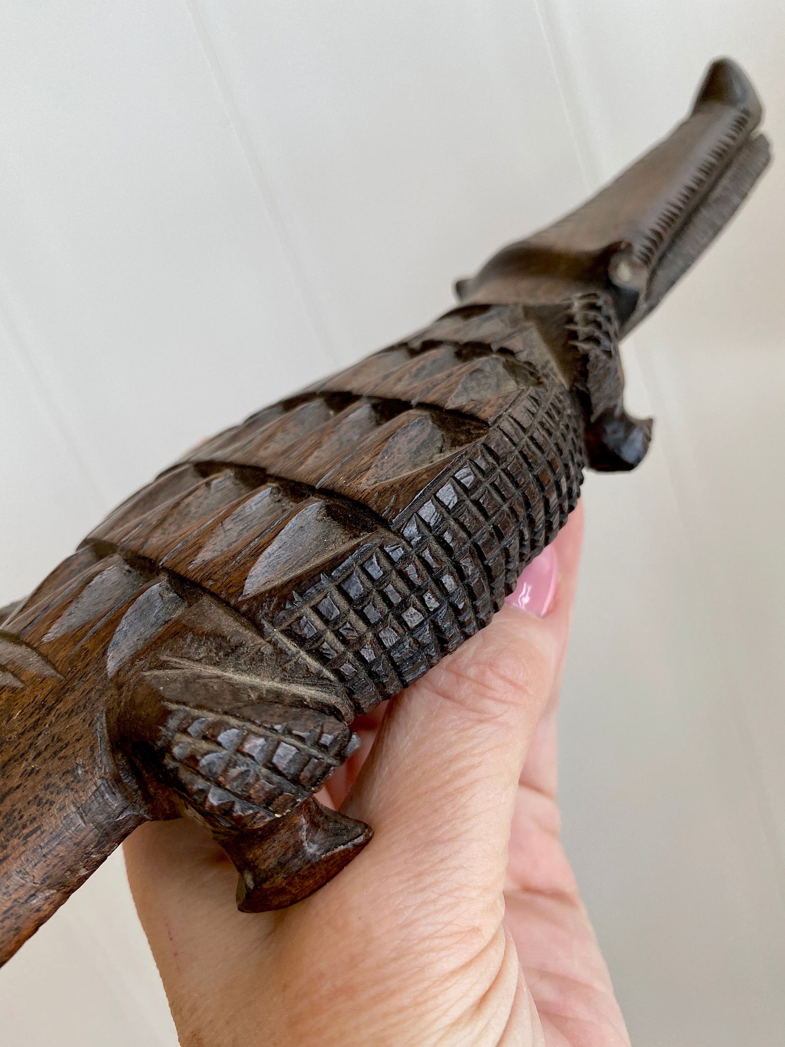 Crocodile Carved from Wood - 10
