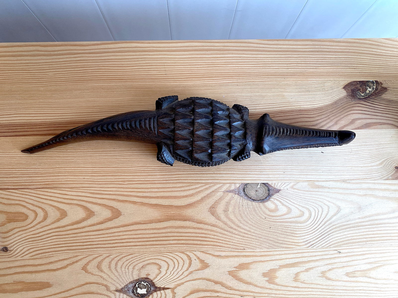 Crocodile Carved from Wood - 2