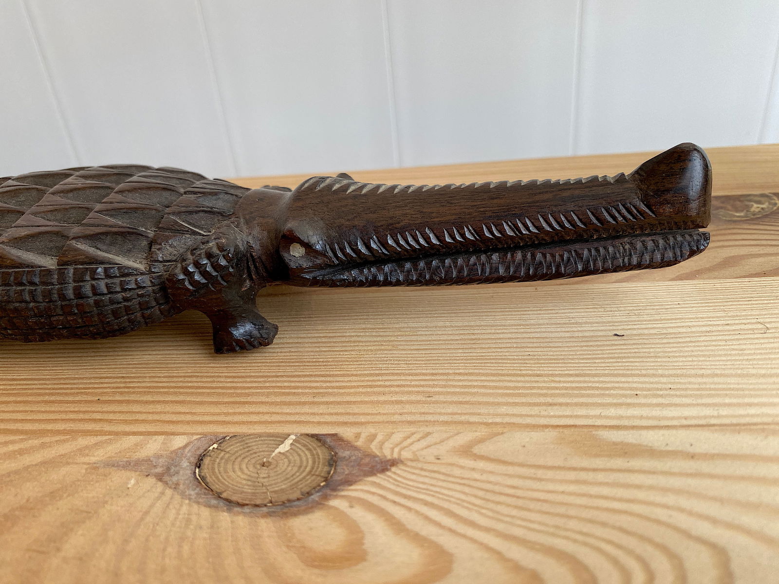Crocodile Carved from Wood - 3