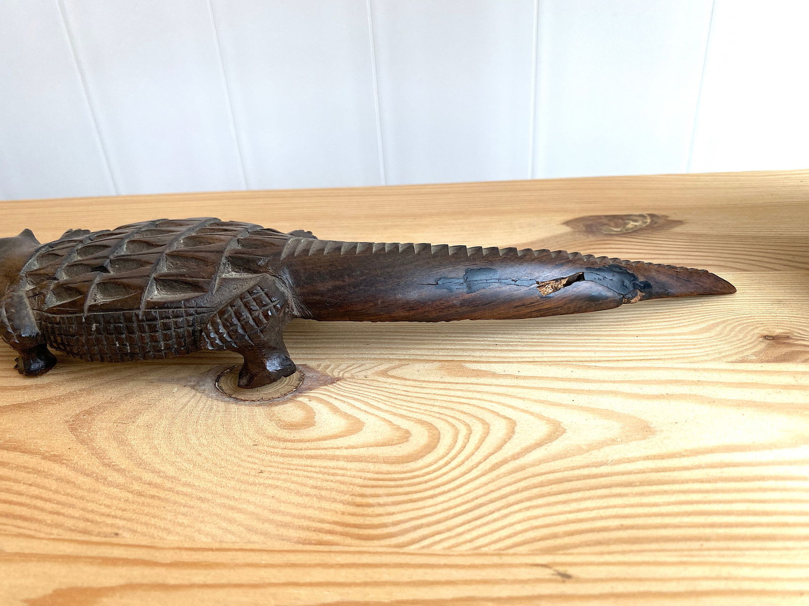 Crocodile Carved from Wood - 5