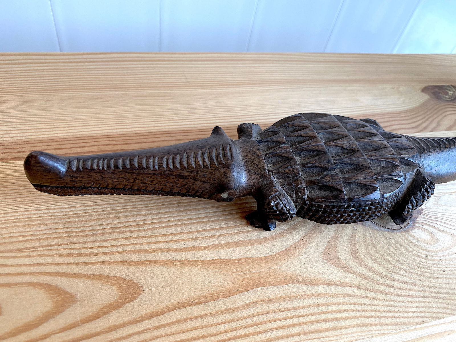 Crocodile Carved from Wood - 6