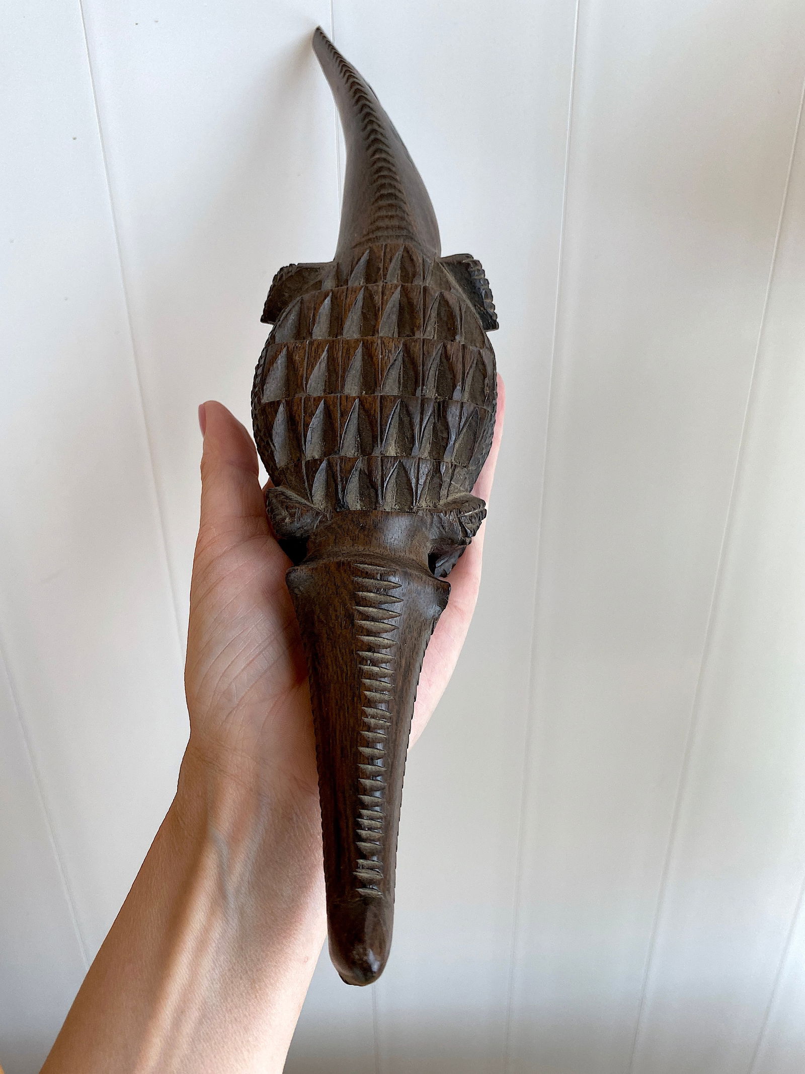 Crocodile Carved from Wood - 7